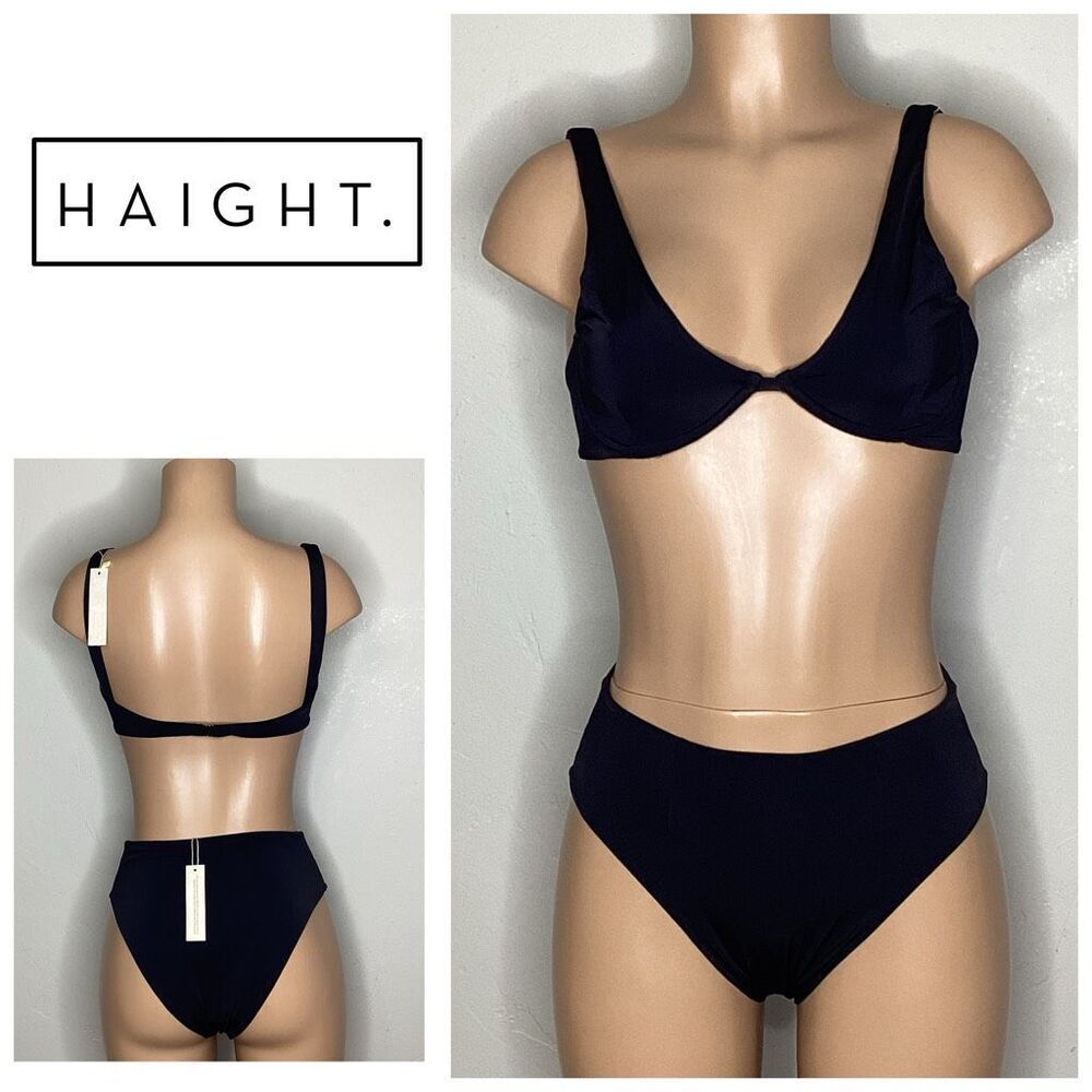 New. HAIGHT black bikini set. Large. Retails $269